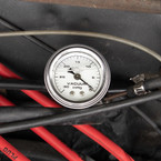 Liquid Filled White Mechanical Vacuum Gauge Installed