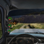 Black Triple Pillar Gauge Pod for 1973-1991 Chevrolet K5 Blazer Installed