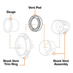 Air Vent Gauge Pod Exploded View