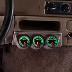 Elite 10 Color Series Triple Dashboard Gauge Package for 1999-2004 Ford Super Duty Power Stroke Installed