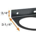 Universal 65mm Single Gauge Under Dashboard Mounting Bracket Pod Dimensions - 3-1/4" Height with 3/4" Mount