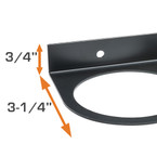 Universal 65mm Dual Gauge Under Dashboard Mounting Bracket Pod Dimensions - 3-1/4" Height with 3/4" Mount