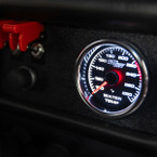 2-5/8" Black & White Racing Mechanical Water Temperature Gauge Installed