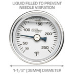 Liquid Filled to Prevent Needle Vibration - 1-1/2" (38mm) Diameter