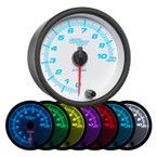 White 7 Color 3-3/8" 10,000 RPM In-Dash Tachometer Gauge
