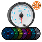White 7 Color 3-3/8" 5,000 RPM In-Dash Diesel Tachometer Gauge