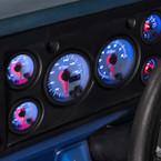 White 7 Color 3-3/8" 140 MPH In-Dash Speedometer Gauge Installed