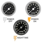 Classic Black Series 100 PSI Fuel Pressure Gauge Backlighting