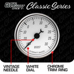 Classic White Series Boost Gauge Features