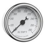 Classic White Series Oil Temperature Gauge