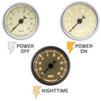 Classic Antique White Series Boost Vac Gauge Backlighting