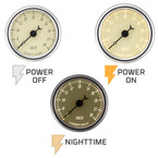 Classic Antique White Series Volt Gauge Backlighting