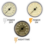 Classic Antique White Series Water Temperature Gauge Backlighting