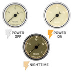 Classic Antique White Series Fuel Level Gauge Backlighting