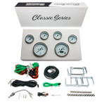 Classic White Series 6 Gauge Custom Dashboard Set