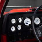 Classic White Series 6 Gauge Custom Dashboard Set Installed to a Chevy C10