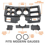 1973-1987 Chevrolet C10 Compatible Classic Series 6-Gauge 3-3/8" Cluster Dashboard Panel Pod Gauge Package