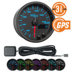 Black 7 Color 3-3/8" 140 MPH In-Dash GPS Speedometer Gauge