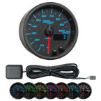 Black 7 Color 3-3/8" 100 MPH In-Dash GPS Speedometer Gauge