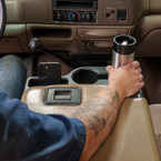 GlowShift Cup Holder Add-On for 1999 2000 2001 Ford Super Duty F-250 F-350 F-450 F-550