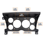 6 Gauge Cluster Dashboard Gauge Pod Compatible with 86-93 Chevy S-10 Fits (2) 3-3/8" Speedometer & Tachometer Gauges and (4) 2-1/16" Gauges