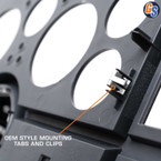 OEM Style Mounting Tabs & Clips Securely Hold the Pod in the Dashboard