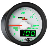 White & Green MaxTow 30,000 PSI Fuel Rail Pressure Gauge