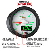 White & Green Double Vision Gauge