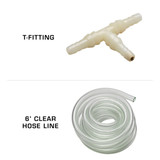 Included Hose & T-Fitting with Tinted Vac Gauge