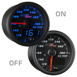 Black & Blue MaxTow Oil Temperature Gauge On/Off View