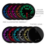Included Colors with Elite 10 Color Gauge Series - Blue, Green, Red, Yellow, White, Light Blue, Purple, Pink, Orange, and Amber