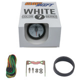 GlowShift White 7 Color Fuel Rail Pressure Gauge Unboxed