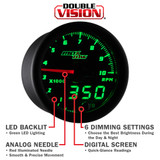 Black & Green Double Vision Gauge