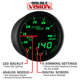 Black & Green Double Vision Gauge