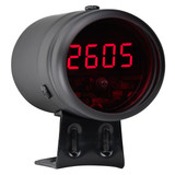 Black Digital Tachometer & Red LED Shift Light