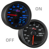 Black & Blue MaxTow Oil Pressure Gauge On/Off View