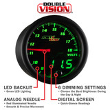 Black & Green Double Vision Gauge