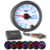 White 7 Color Analog Wideband Air/Fuel Ratio Gauge