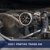 Mechanical Fuel Pressure Gauge Installed to 2001 Pontiac Trans Am