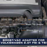 Boost/Vacuum Adapter Installed to Volkswagen 2.0T FSI & TSI