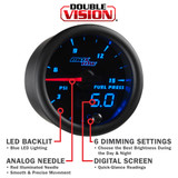 Black & Blue Double Vision Gauge