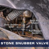 1/8-27 NPT Diesel Fuel Pressure Stone Snubber Valve Installed to Dodge Ram Cummins