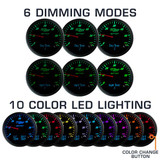 6 Dimming Modes - 10 Color LED Lighting