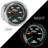 Mechanical 200 PSI Dual Needle Air Pressure Gauge - Day & Night View