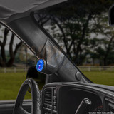 60mm Black Single Pillar 3in1 Gauge Pod with Speaker Cutout for 2000-2006 Chevrolet Silverado Duramax