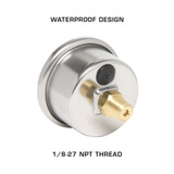 Waterproof Design with 1/8-27 NPT Thread