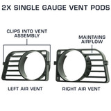 Includes 2 Single Gauge Air Vent Pod for the 2002-2004 Subaru Impreza WRX STI