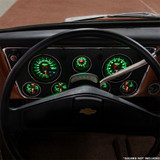 GlowShift 7 Color Series Gauges Installed to 7 Gauge Cluster Dashboard Panel for 1967-1972 Chevy K5 Blazer