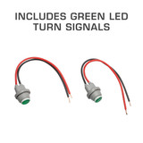 Includes Green LED Turn Signals