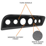 Cluster Dash Panel with Turn Signals & Matte Black Textured Design